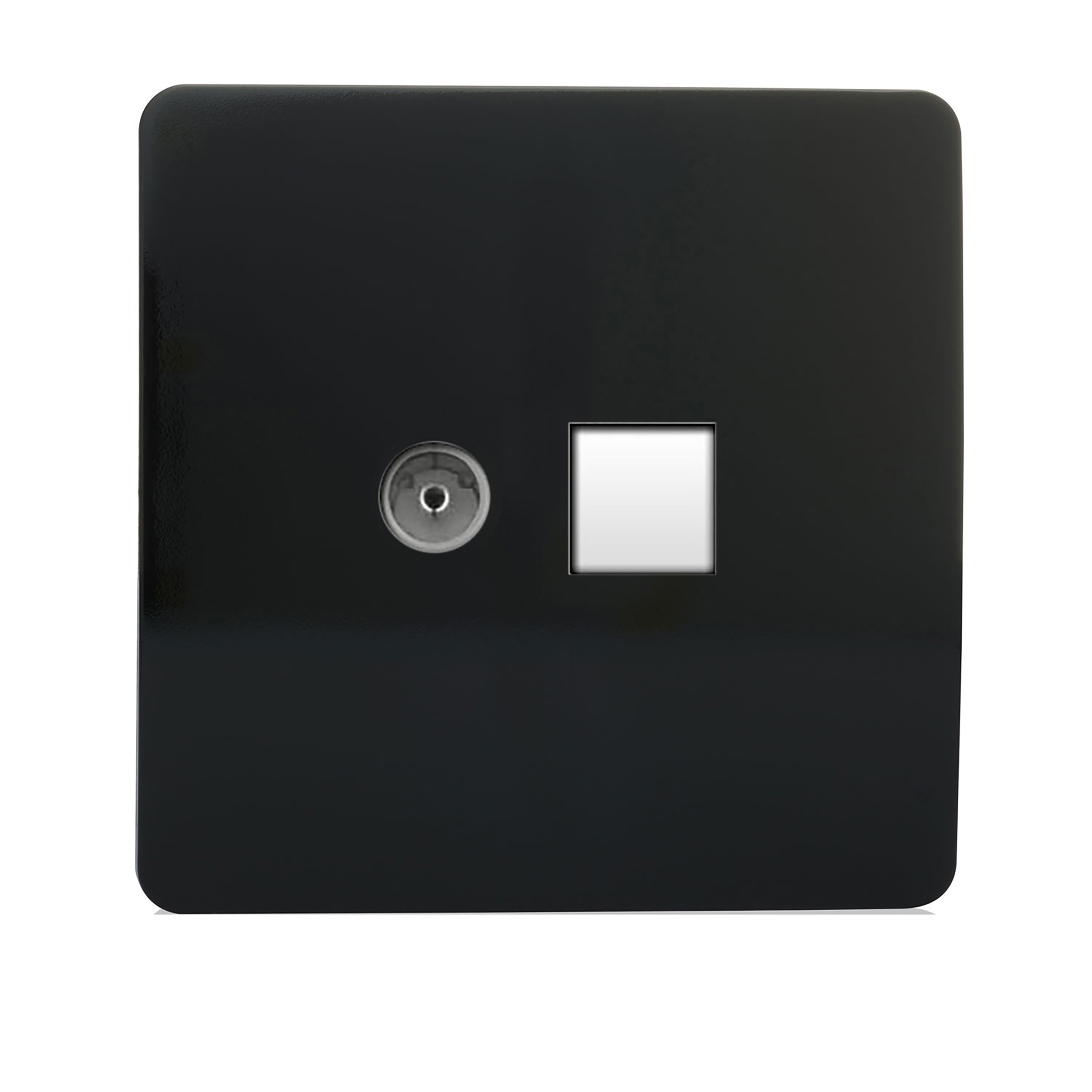 ART-TV+PCBK  TV Co-Axial & PC Ethernet Gloss Black